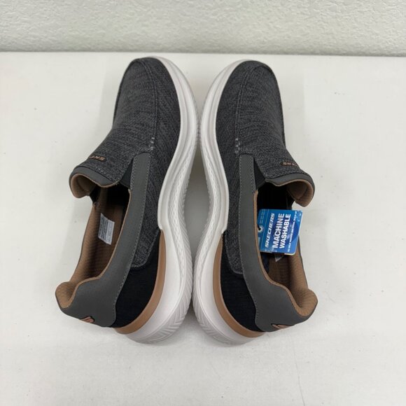 Skechers Hasting Marco Grey Black Slip On Relaxed Memory Foam Shoe 205367 Men 13 - Picture 7 of 8